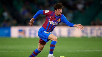 Riqui Puig, en el partido de Liga contra el Betis en el Villamarín en mayo.