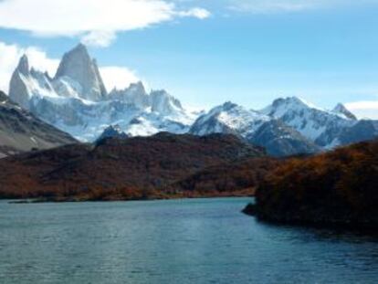 La laguna Capri, con el monte Fitz Roy al fondo.