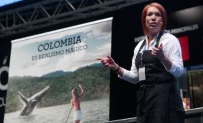 La cocinera colombiana Leonor Espinosa, durante su intervención en Madrid Fusión.