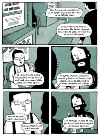 Una de las planchas del cómic.