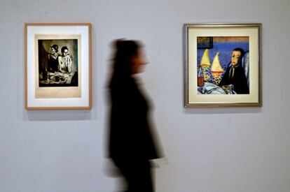 'El noi malalt, autoretrat a Cadaqués', del 1921, obra de Salvador Dalí, i 'L'àpat frugal', del 1904, obra de Pablo Picasso.
