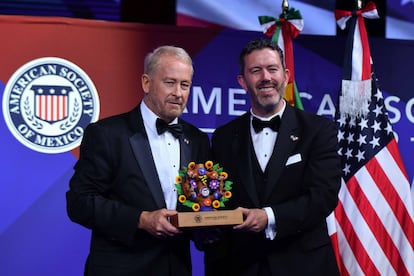 Ronald Johnson y Larry Rubin, en Ciudad de México, este sábado.