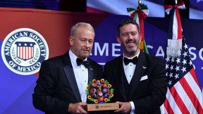 Ronald Johnson y Larry Rubin, en Ciudad de México, este sábado.