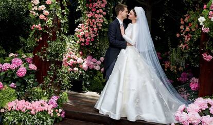 Evan Spiegel y Miranda Kerr, el día de su boda.