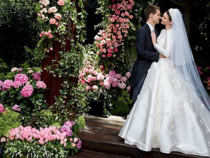 Evan Spiegel y Miranda Kerr, el día de su boda.