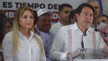 Claudia Delgadillo y Mario Delgado de Morena