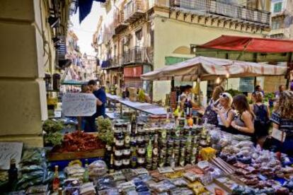 El mercado de Capo, en Palermo.