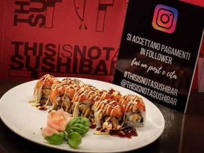 Rede This Is Not A Sushi Bar, na Itália, oferece pratos grátis de acordo com o número de seguidores que você tiver em sua conta do Instagram