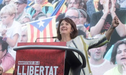 La presidenta de la ANC, Elisenda Paluzie, en una manifestación el pasado sábado.