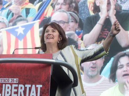 La presidenta de la ANC, Elisenda Paluzie, en una manifestación el pasado sábado.