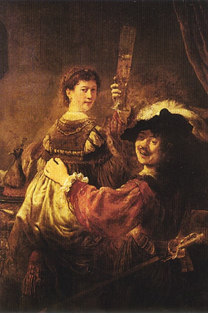 'Autorretrato de Rembrandt con su esposa Saskia' (1635).