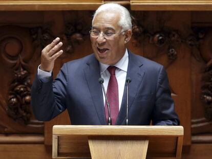 El primer ministro portugués, António Costa, en el debate del Estado de la Nación del miércoles, el último de la legislatura.