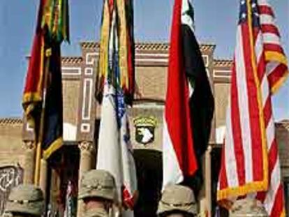 Soldados estadounidenses, ayer en Mosul, al norte de Irak.