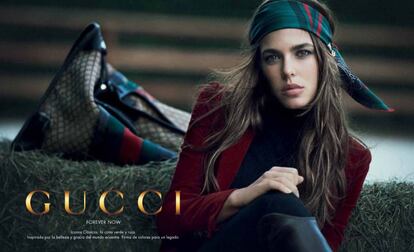 Princesa anuncio. En 2012, Carlota Casiraghi se convirtió en imagen de la firma italiana Gucci.