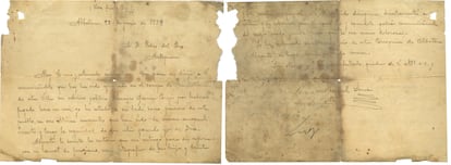 Carta notificando fusilamiento de Francisco García.