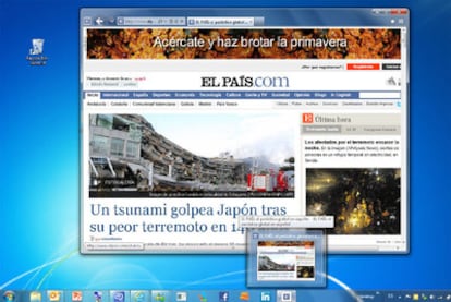 Imagen de EL PAÍS desde el navegador Internet Explorer 9.