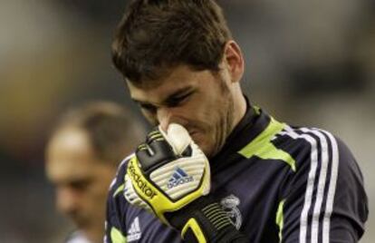 Casillas, en La Rosaleda