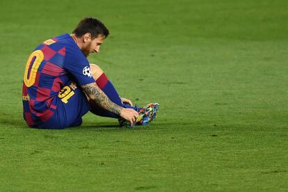 Messi en un partit de la Champions.