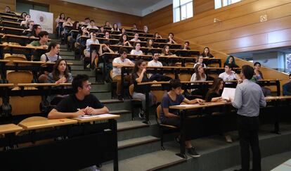 Examen de Selectividad en la Universidad Complutense, el pasado junio. 