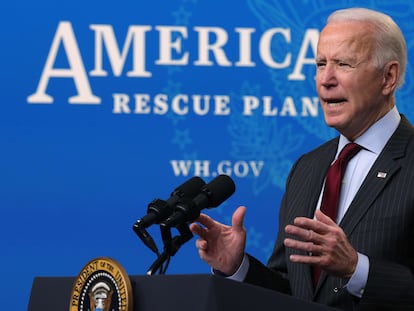 El presidente de EE UU, Joe Biden, este lunes en Washington.