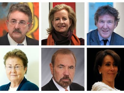 De izquierda a derecha y de arriba abajo: Jaime Sordo, Patricia Phelps de Cisneros, Josep María Civit, Elena Foster Ochoa, Ernesto Ventós, Helga de Alvear, Jorge Pérez, María Asunción Aramburuzabala, Eduardo Constantini, Aníbal Jozami.