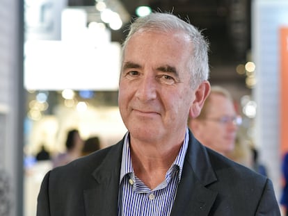 Robert Harris en la Feria del Libro de Fráncfort en octubre de 2019.