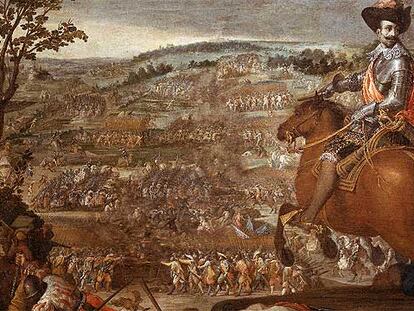 Detalle de &#39;The Victory of Fleurus&#39; (siglo XVII), de Vicente Carducci.