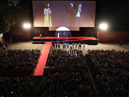 Ruben Östlund presenta 'El triángulo de la tristeza' en la inauguración el pasado viernes 12 del festival de Sarajevo.