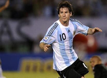 Messi, durante el partido ante Venezuela