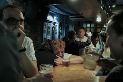 Interior de un bar en el centro de Pamplona, el 7 de julio.