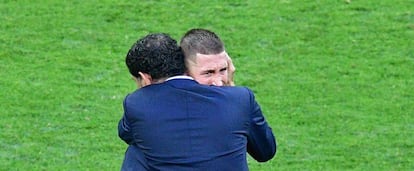 Hierro i Ramos, després de l'eliminació d'Espanya.