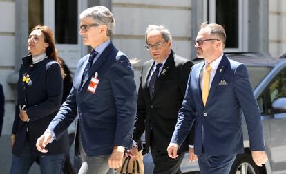Quim Torra, president de la Generalitat, a su entrada al Tribunal Supremo.
