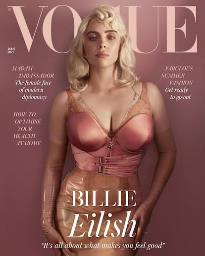 Así es la portada de Billie Eilish en la edición briitánica de Vogue.