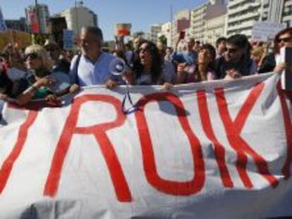 Manifestaci&oacute;n contra el rescate en Portugal