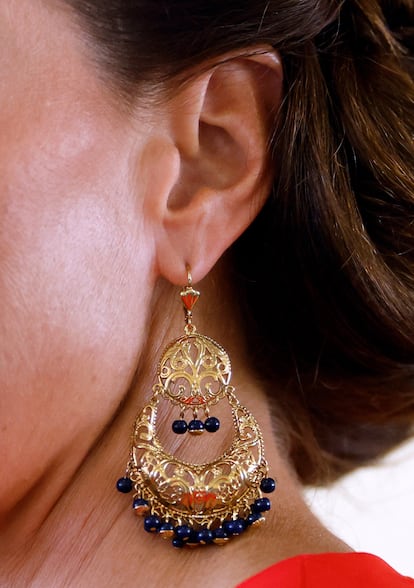 Detalle de los pendientes de Kate Middleton.