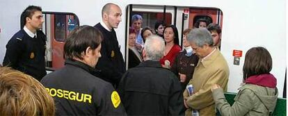 Motín de pasajeros en el metro de Madrid.