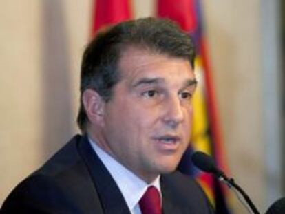 El ex presidente del F.C Barcelona Joan Laporta