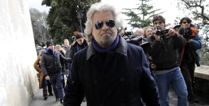 El cómico Beppe Grillo, líder del Movimiento 5 Estrellas italiano.