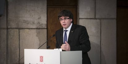 El presidente Carles Puigdemont. 