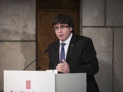 El presidente Carles Puigdemont. 