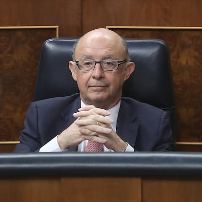 DVD 892 (11-04-18) Pleno del Congreso de los Diputados. Sesión de control al Gobierno. Crtistóbal Montoro (Cristobal Montoro), ministro de Hacienda. Foto: Uly Martín (Uly Martin).