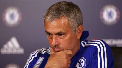 Mourinho en la rueda de prensa.