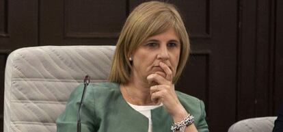 La alcaldesa de Jerez, María José García Pelayo, en un pleno el año pasado.