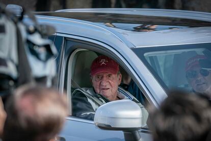 Juan Carlos I en la localidad gallega de Sanxenxo, el pasado el 20 de mayo.