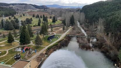 Embalse de Aguilar, en el río Duero, el pasado jueves.