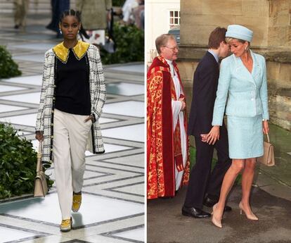 Elegancia y feminidad eran los valores que representaban a la princesa Diana. La diseñadora Tory Burch ha cogido la esencia de su estilo y le ha aportado su propio toque romántico para presentar su colección Primavera/Verano 2020. La chaqueta de tweed era uno de los sellos de identidad de Lady Di.