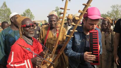 Damon Albarn, cantante de Blur, durante el reciente Festival Acoustik de Bamako.