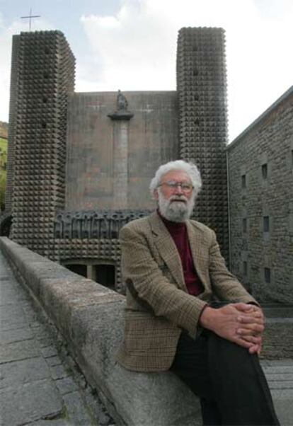 Leonardo Boff, ayer en el santuario de Aranzazu, en Oñati (Guipúzcoa).