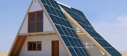Proyecto de vivienda solar giratoria Ecodomus. La casa piloto est&aacute; en Zaragoza.  