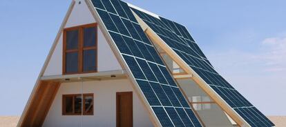 Proyecto de vivienda solar giratoria Ecodomus. La casa piloto está en Zaragoza.